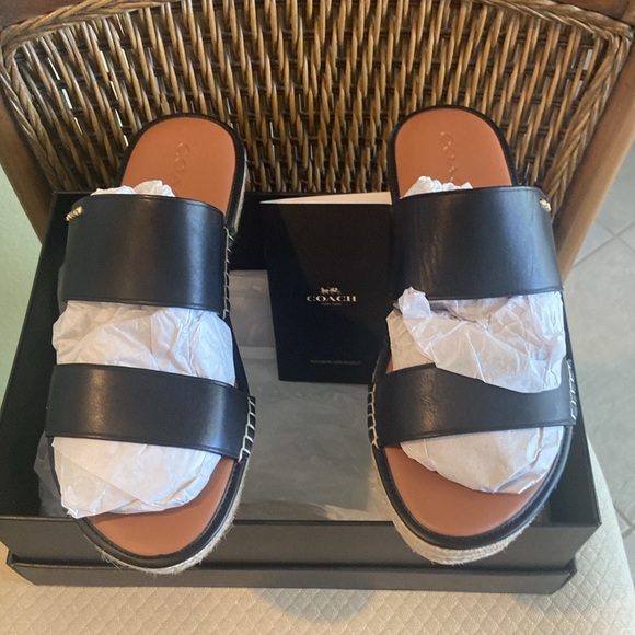 Coach Sandals Style Name Franca Leather Espad Brand New In Box - Picture 4 of 8